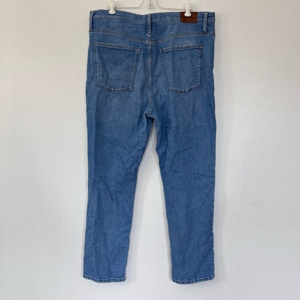 Madewell High Rise Slim Boyjean Blue Wash Distressed Jeans  Sz 32 - Picture 9 of 13